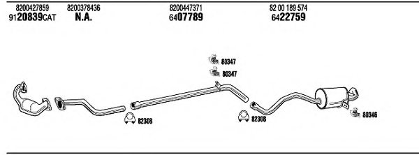 WALKER RET18779 Exhaust System